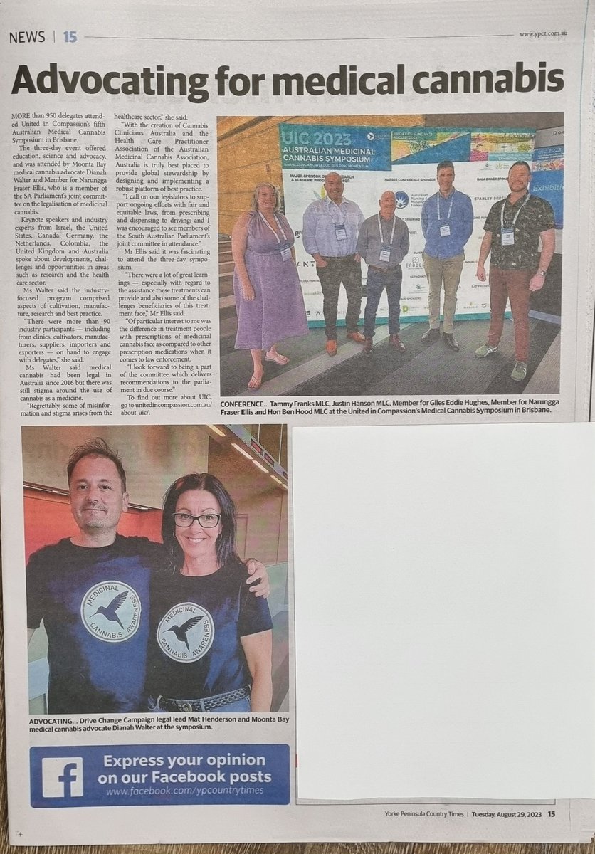 #Medicinalcannabis #StopTheStigma #CompassionInAction #Advocacy #UIC2023 piece via @YPTimes 🙏 to all of our advocates who help us to #DriveChange #saparli #FixDansLaw