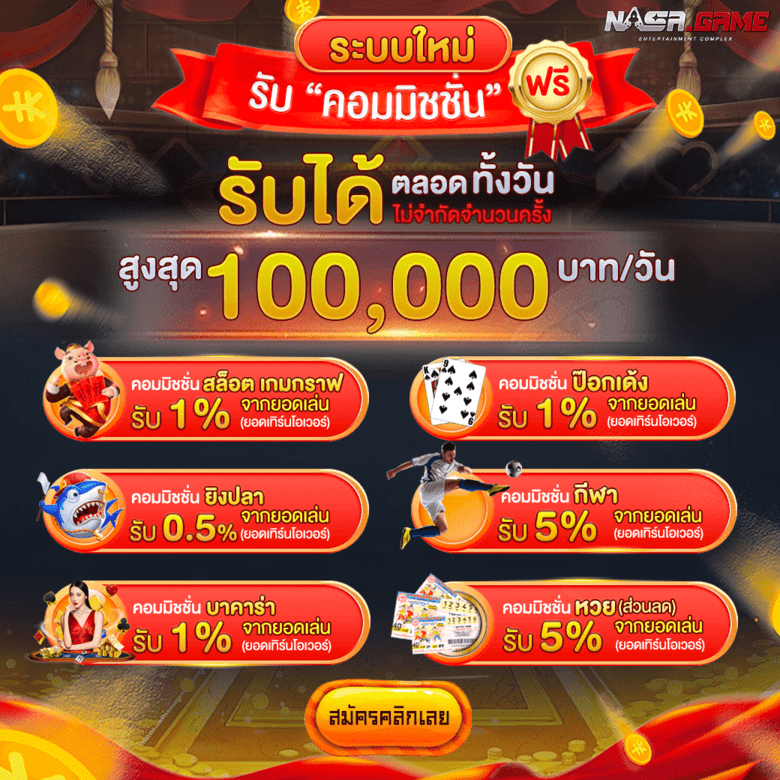 nasagameonline's tweet photo. Nasa Game🚀 แจกค่าคอมแน่นๆ

รับได้ทุกยูส💥 รับได้สูงสุดถึง 100,000 ต่อวัน✨
เพียงแค่เล่นรับค่าคอมไปเลยสูงสุด 5% ของทุกยอดเล่น

ยิ่งเล่นยิ่งได้มีที่เดียวที่ Nasa Game เท่านั้น
สมัครลิงก์นี้ได้เลย👉🏻 https://t.co/CK7KdTW7kZ https://t.co/OlB56tvhiv