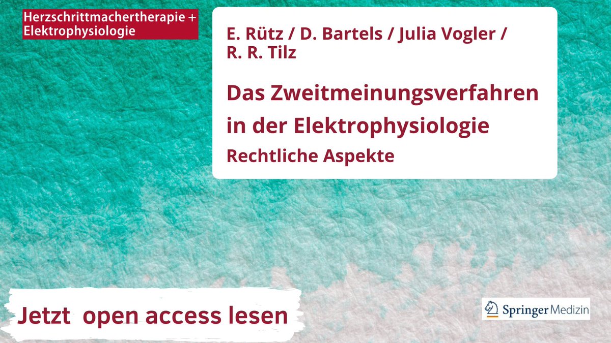 Jetzt open access lesen in der Zeitschrift
#HerzschrittmachertherapieundElektrophysiologie
👉go.sn.pub/HLb5kZ
<a href="/RolandTilz/">Roland Tilz</a> <a href="/Phiso_de/">Philipp Sommer</a> <a href="/DavidDuncker/">David Duncker</a> <a href="/ViclouiseJ/">Victoria Johnson</a> <a href="/AGEP_DGK/">AGEP</a> <a href="/YoungDgk/">Young DGK</a> <a href="/DGK_org/">Deutsche Gesellschaft für Kardiologie</a> #Epeeps