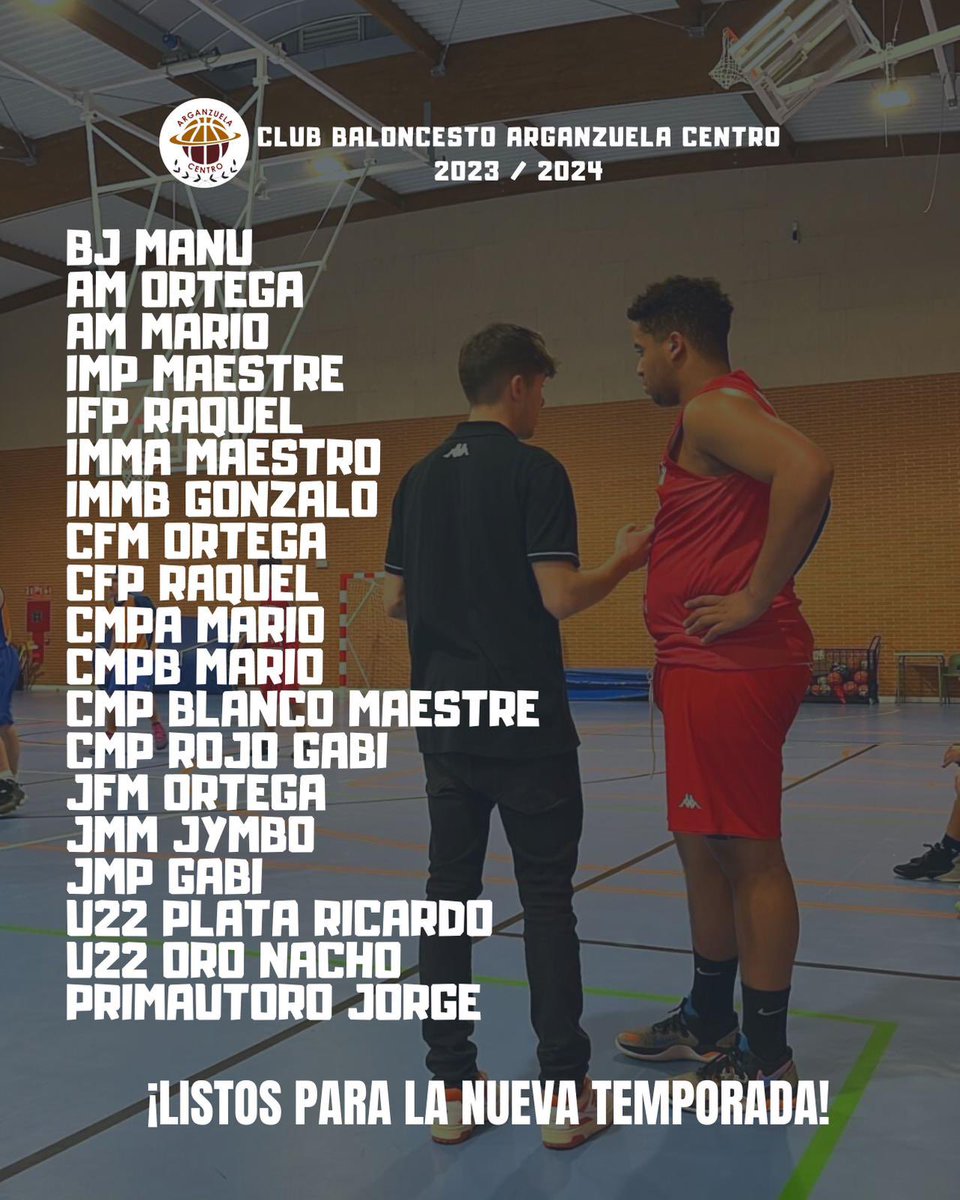 ¡Hola! ¡Ya estamos por aquí!

Y que mejor forma de hacerlo que presentando nuestros equipos. 

¡Nada más y nada menos que 19! 19 equipos son los que competirán en la <a href="/FBMadrid/">Fed. Bcto. de Madrid</a>, desde nuestros jugadores más pequeños hasta nuestro primera oro. 

¡A por todas!

#agznation