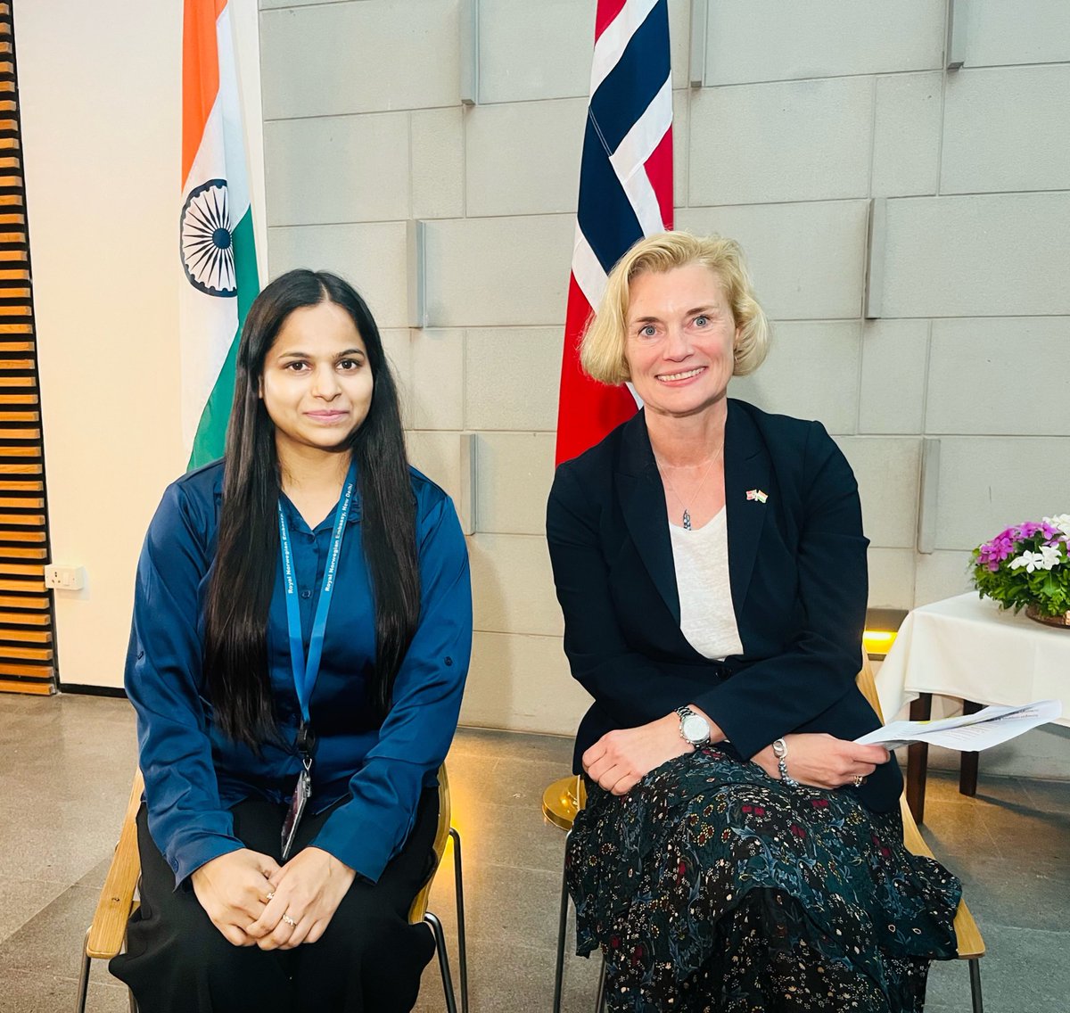 Spoke with @MayElinStener, as she begins her duties as Norway’s Ambassador to India. She presented her credentials to the @rashtrapatibhvn yesterday. 

@ANI @ani_digital