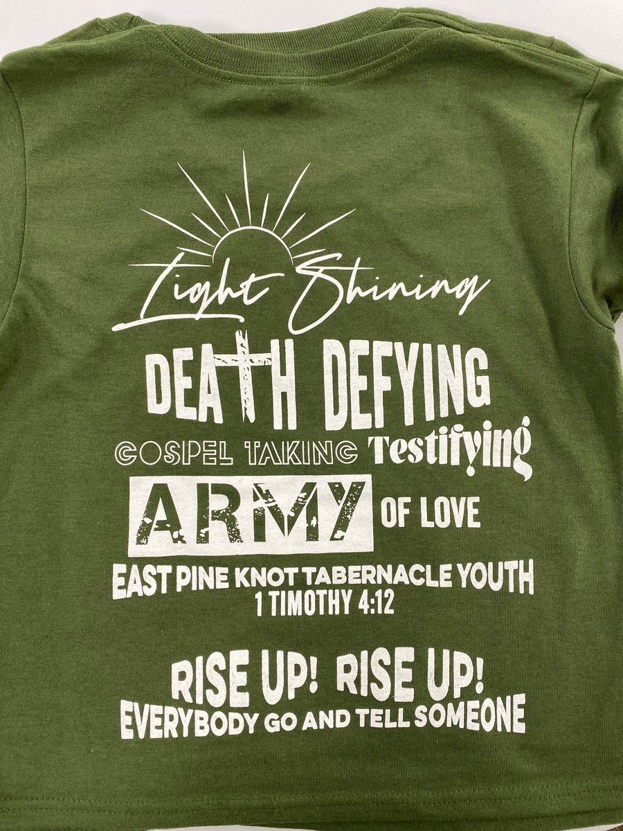 MagicMonograms's tweet image. Thank you to our friends at East Pine Knot Tabernacle for allowing us to do this awesome one color design on military green 50/50 Jerzees. 
.
.
#repeatfriends #repeatbusiness #LogoUp #Screenprinting #ScreenPrintShop #screenprint #PrintShop