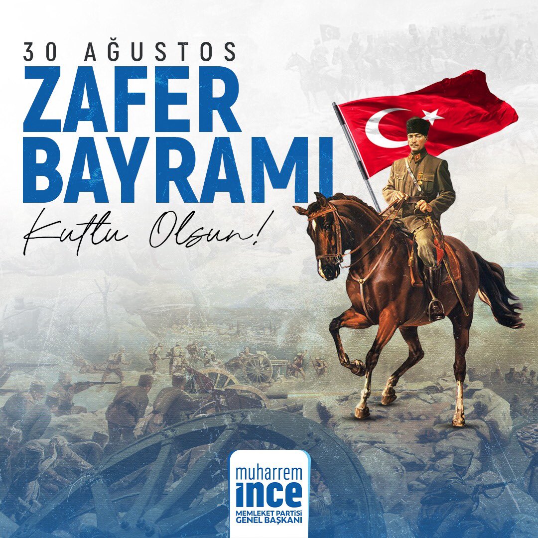 Bağımsızlığımızın ve özgürlüğümüzün simgesi olan #30AğustosZaferBayramı'mızı kutlarken, başta Gazi Mustafa Kemal Atatürk ve silah arkadaşları olmak üzere, vatanımız için canlarını feda eden tüm şehitlerimizi rahmet ve minnetle anıyorum 🇹🇷