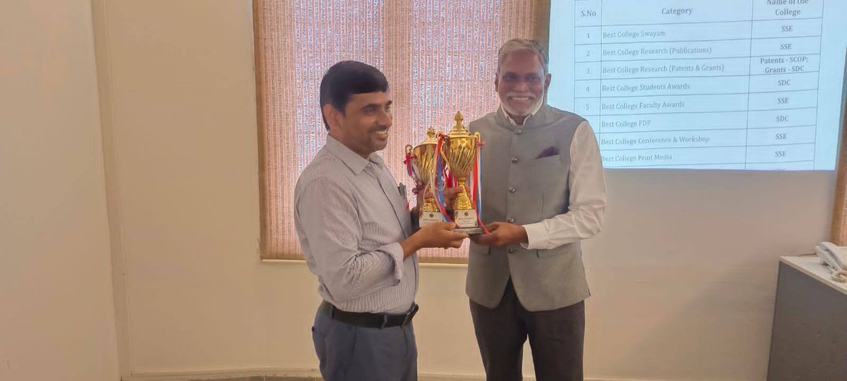VC_SIMATS's tweet image. Weekly Internal Quality Assessment and Performance Review activities:
The best-performing colleges were encouraged, Motivated, and awarded.
This meeting was organized by the Saveetha College of Physiotherapy.