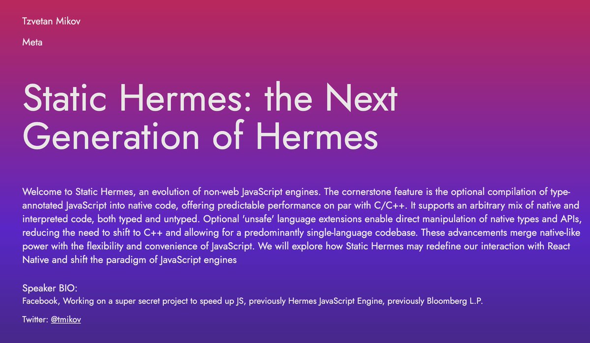 sebastienlorber's tweet image. React-Native EU is in a few days - Great conf agenda

Unfortunately won&apos;t be there 😢

But super excited to watch many of the talks.
In particular these ones 🙌:

Scaling of the PlayStation App with React Native - @devnandor 
Yes, we are all curious about how PlayStation uses RN!…