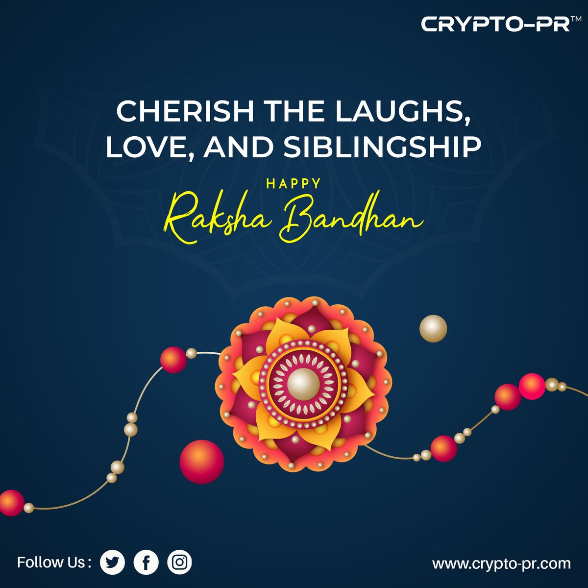 cryptoprindia's tweet photo. On this Raksha Bandhan, we celebrate the bond of love and trust, just like the bond you share with us.

Happy Raksha Bandhan! 
.
.
#happyrakshabandhan #rakshabandhan2023 #rakhiwishes #cryptopr #rakhifestival https://t.co/a4KNm4FYx8