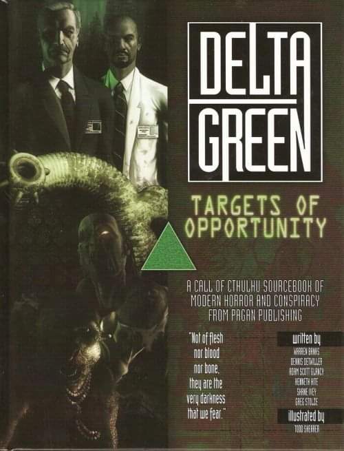 Mañana a las 17:00 tenemos partida de Delta Green con un hueco libre para alguien que quiera perder cordura y eliminar seres purulentos...