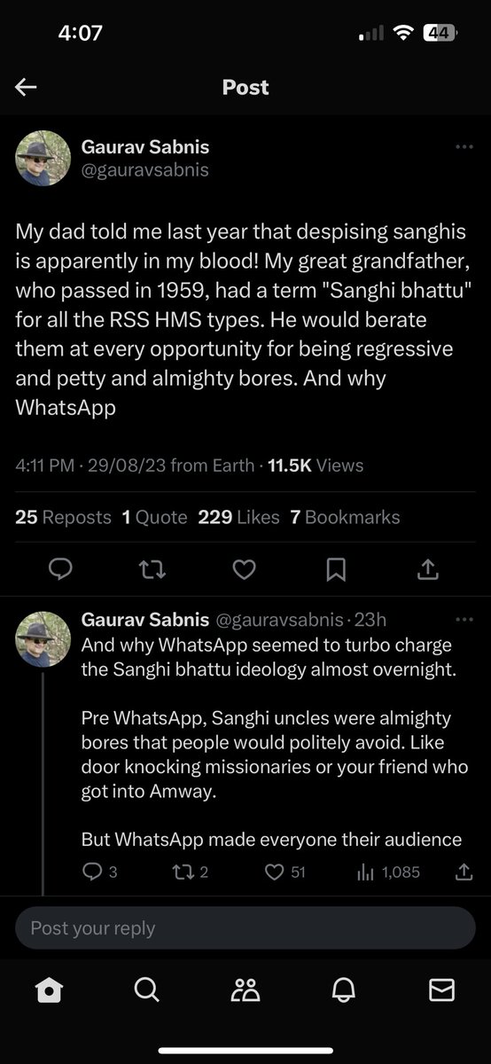 Sanghi was a term 60 yrs back?