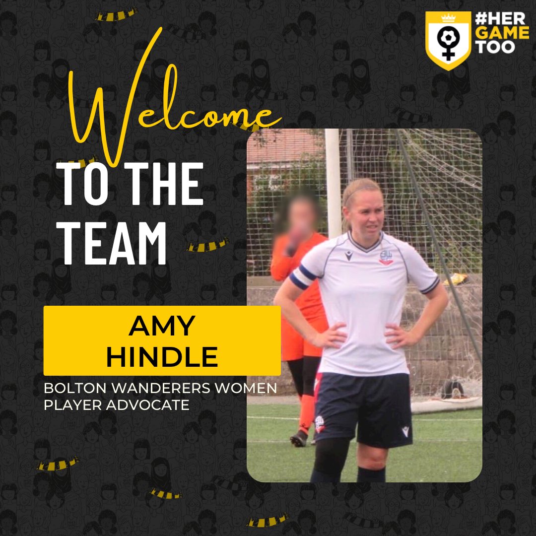 BWFC_HerGameToo's tweet photo. EXCITING ANNOUNCEMENT!! 🤩
Delighted to have @BWFCWomen captain @AmyR1091 on board as @HerGameToo Player Advocate! Welcome to the team ⚽️🤍 #bwfc https://t.co/s2iQcDvK6L