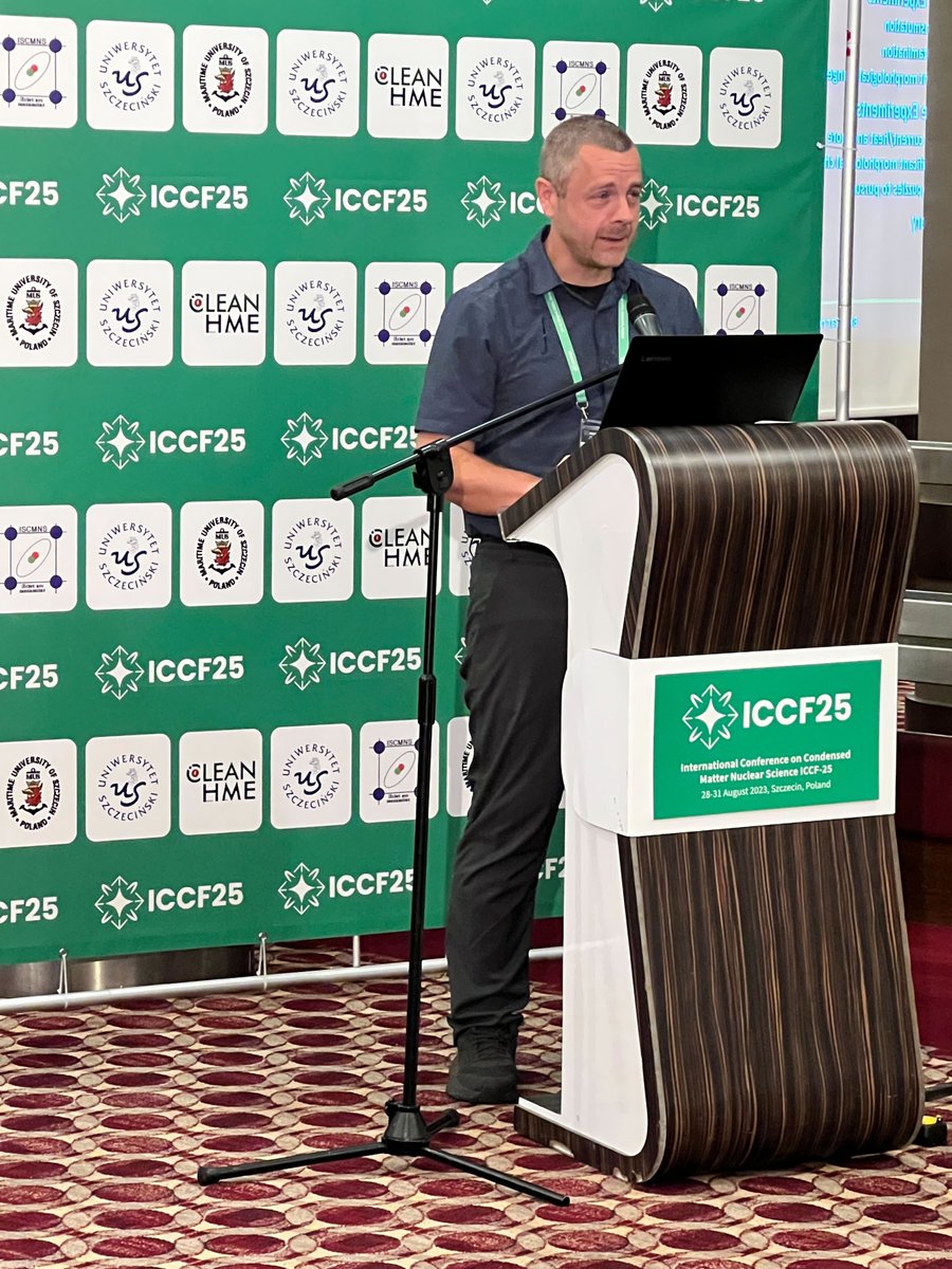 SolidStateFE's tweet photo. Ben Barrowes presents at #ICCF25 on the morphological and elemental changes of palladium immersed in deuterium under laser irradiation. https://t.co/AeSOO8pWUa