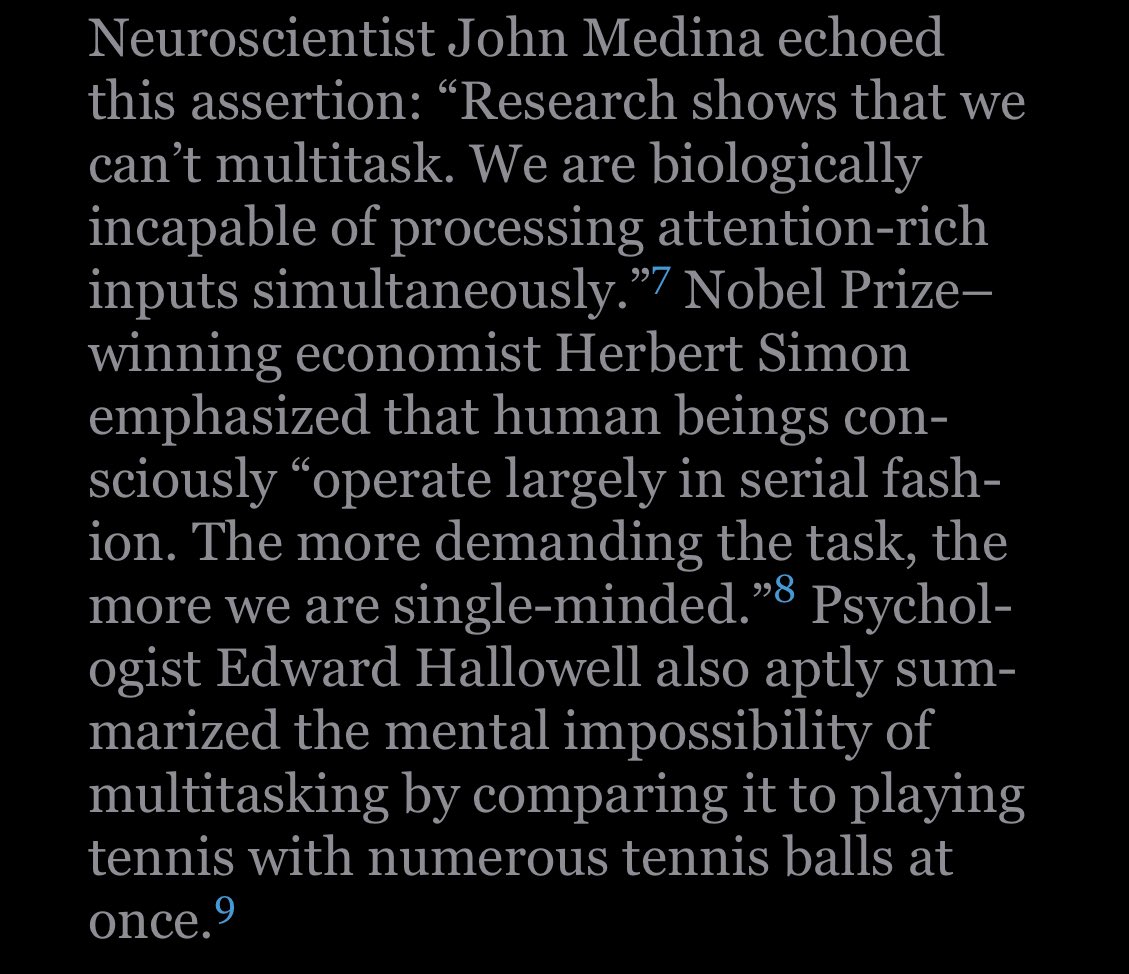 42courses (@42courses) on Twitter photo Think you can multitask?
Think again.
Neuroscience shows the brain cannot focus on more than one thing at a time.
From the excellent book ‘The Science of Selling: Proven Strategies To Make Your Pitch, Influence Decisions, And Close The Deal’ by <a href="/DavidHoffeld/">David Hoffeld</a> Think you can multitask?
Think again.
Neuroscience shows the brain cannot focus on more than one thing at a time.
From the excellent book ‘The Science of Selling: Proven Strategies To Make Your Pitch, Influence Decisions, And Close The Deal’ by <a href="/DavidHoffeld/">David Hoffeld</a>