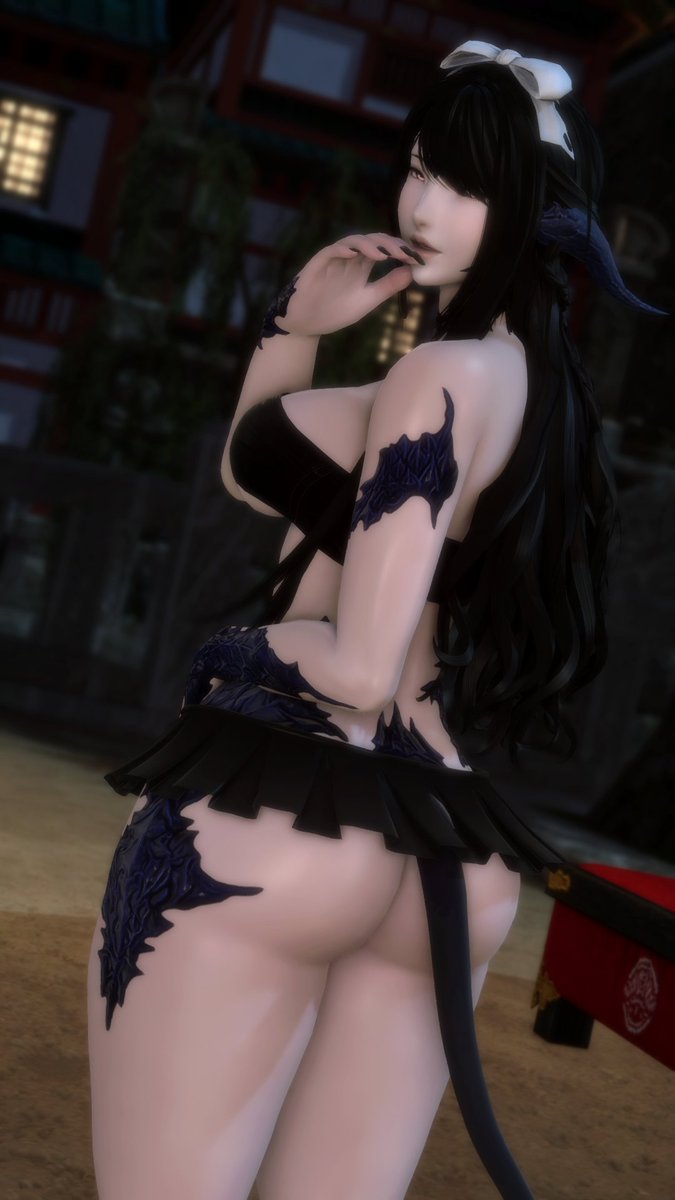 Seren_XIV's tweet photo. Lizzo (Dark mode enabled) wearing only her best around Kugane...
#ffxivlewd #ffxivnsfw 

Hopefully I'll get back to posing now that that torrent of games is slowing down... https://t.co/dmF5zTB2Ux