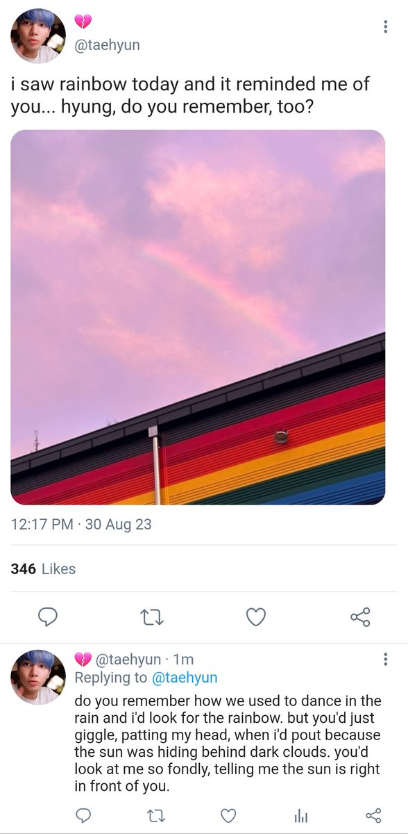 love language (remembering)

taejun few tweets au where th's love is endless; whenever he sees something that reminds him of his significant other, he lets the world know. he shares it all, because keeping it inside would be selfish. he shares, because that's his love language.