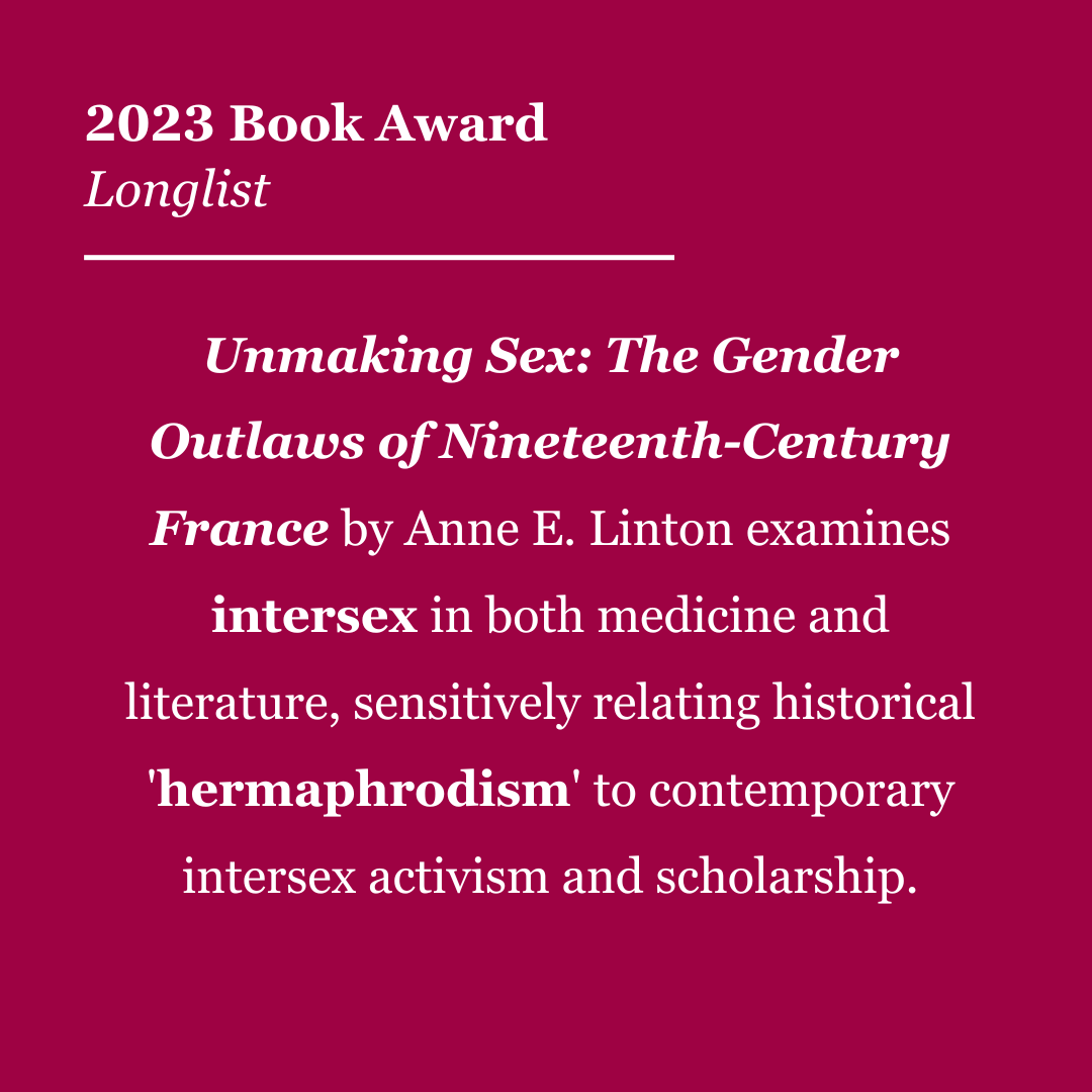 amerlibparis's tweet image. 📚 2023 AMERICAN LIBRARY IN PARIS BOOK AWARD LONGLIST 📚

It&apos;s week 9, and today we&apos;re talking about Unmaking Sex by @Dr_Anne_Linton . Swipe right to find out more! 

Read more about the longlist: americanlibraryinparis.org/bookaward/

@CambridgeUP