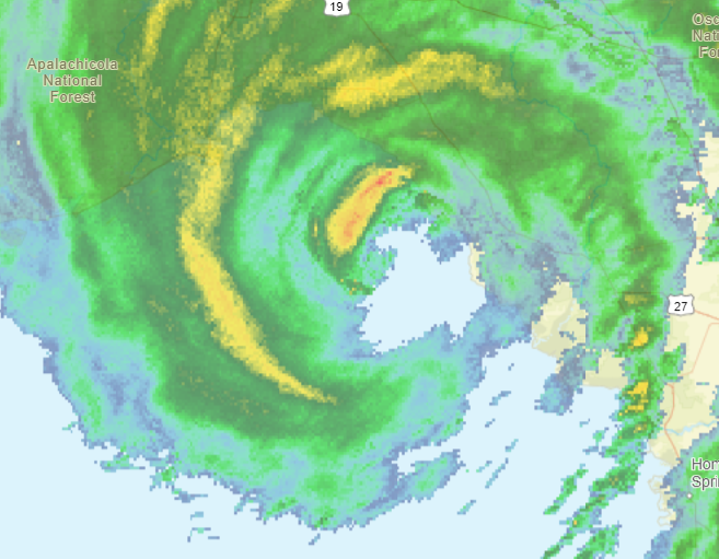 LimWeather's tweet photo. Looks like the Eyewall of 130mph #HurricaneIdalia is now on land!
#Tropicswx #Wxtwitter #ExtremeWindWarning #Flwx #HurricaneSeason2023 #HurricaneSeason #Idalia #HurricaneMichael #HurricaneIan #NatureCoast #BigBend #Florida #HurricaneStrong #HurricanePrep #Hurricane #Category4 https://t.co/zuPctbFpRu