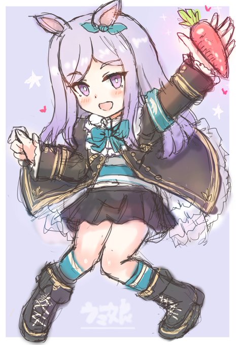 Misskeyのわんどろの絵をはりはり…。
今回はウマ娘より「メジロマックイーン」さんでした!ウマと聞くと🥕持たせたくなっちゃう…。個人的にウマ娘の中で1番デザインが好きな子だったりします…! 