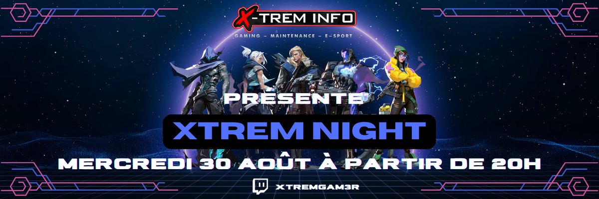 Soyez prêts à plonger dans une toute nouvelle expérience avec notre concept inédit #VALORANT 🔥

Vous êtes conviés à rejoindre le défi lancé par notre équipe <a href="/TommyVLRT/">Tommy</a> <a href="/RoslenVLR/">ROSLEN🇩🇿ⵣ</a> <a href="/PitouVLR/">Pitou</a> <a href="/RagnarokVLR/">Ragnarøk</a> <a href="/JuyaVLR/">JUYA 🇫🇷🇯🇵</a> @X_Trem_Esports cast et orchestré de manière exceptionnelle par