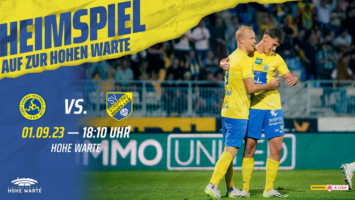 Das nächste Heimspiel steht an! 🤩 Kommt auf die Hohe Warte und feuert unsere Jungs gegen den @svstripfing1951 lautstark an! 💪

Zu den Tickets ➡️ brnw.ch/21wC7aC

#ViennaFamily #comeonvienna #AdmiralLigaZwa