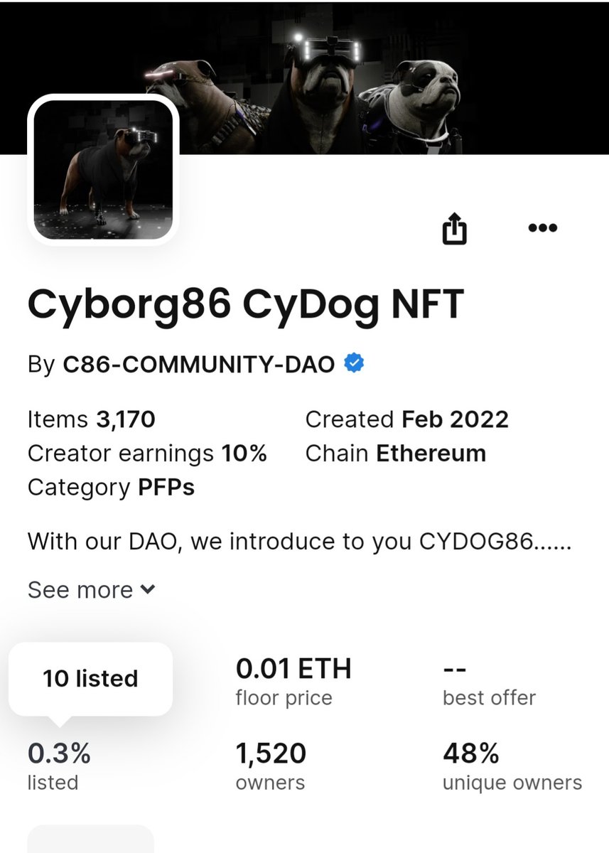 GM EVERYONE 🔥

Quick fun challenge for you:

Name us one single project in the entire nft space that has holders stronger than our C86 Family?

I will wait 🫷

Q. Also wen announcement?

A. Today....LFG 🦾

#C86 #Cyborg #Nft #Alpha #Strongest #Holders #Certified #Cydog #CryptoX