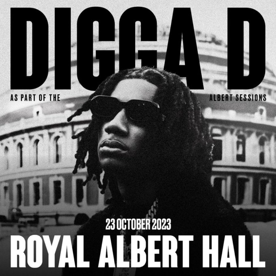 🎟️ Digga D becomes the youngest ever artist to headline the iconic Royal Albert Hall. 👏 The monumental concert will take place on 23rd October 2023!