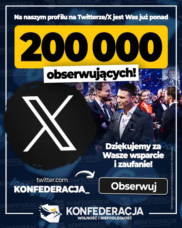 Dziękujemy za zaufanie i wsparcie! 🤩
Na naszym profilu na X-ie jest Was już ponad 200 tysięcy!