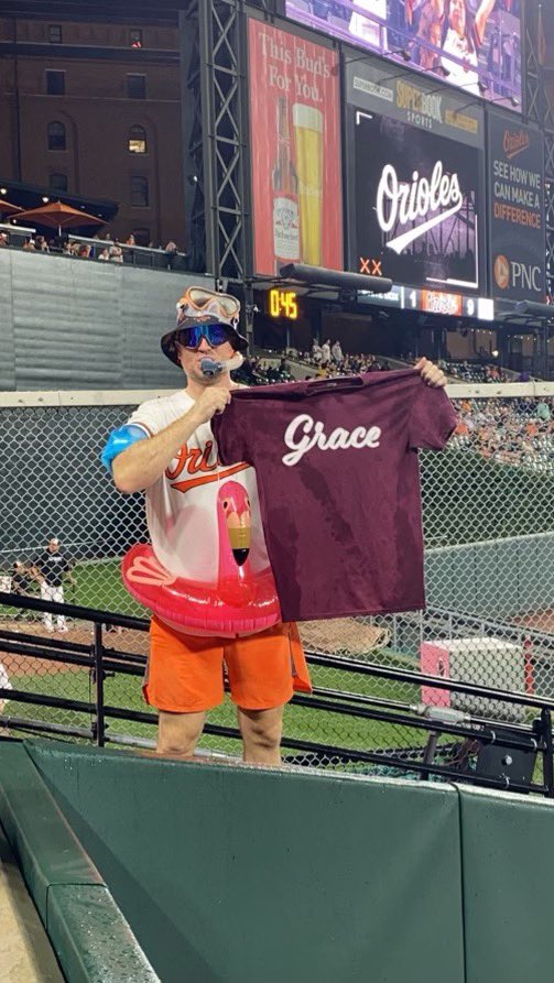 Mr.Splash from our first place <a href="/Orioles/">Baltimore Orioles</a> repping Grace!  He is in his #Warriorera