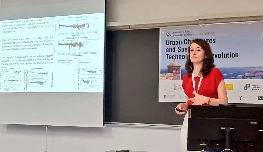 Findings from the work: "Urban morphology dynamics of post-socialist cities from Central and Eastern Europe", developed by Alexandra Sandu, show that there is no singular model for post-socialist cities. #UA_ERSA2023 <a href="/ERSA_org/">ERSA</a>