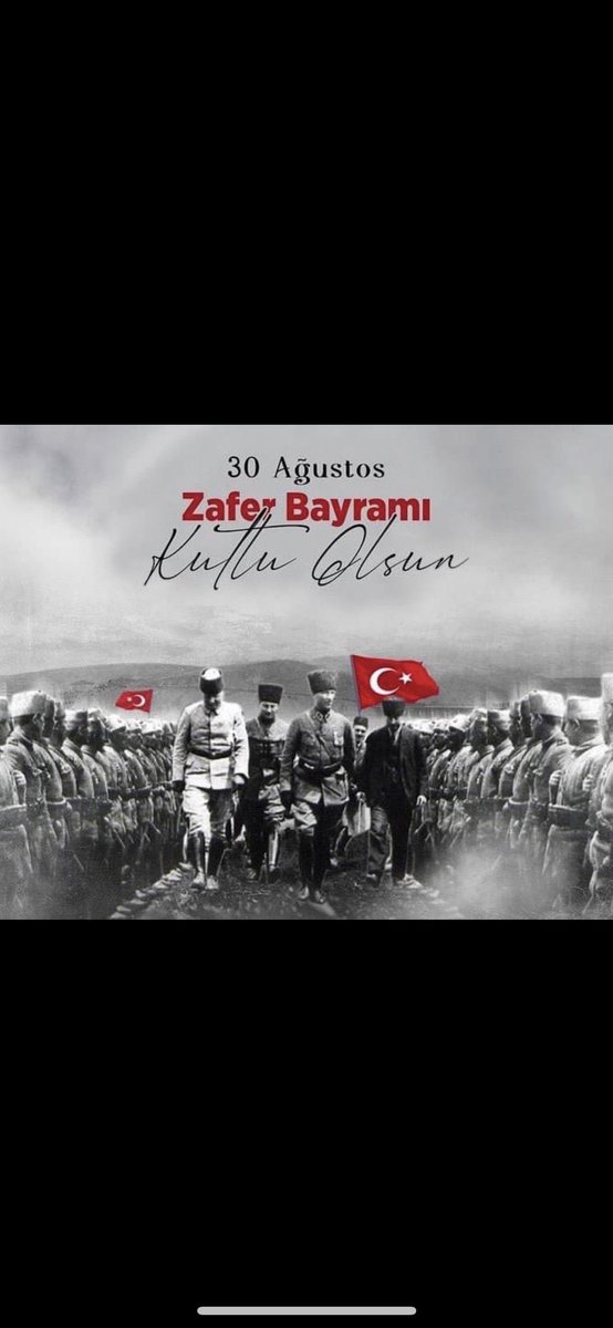 Zafer Bayramımızın 101. yıl dönümü kutlu olsun. Zaferin mimarı Gazi Mustafa Kemal Atatürk başta olmak üzere, aziz şehitlerimizi ve gazilerimizi rahmet, minnet ve şükranla anıyorum.