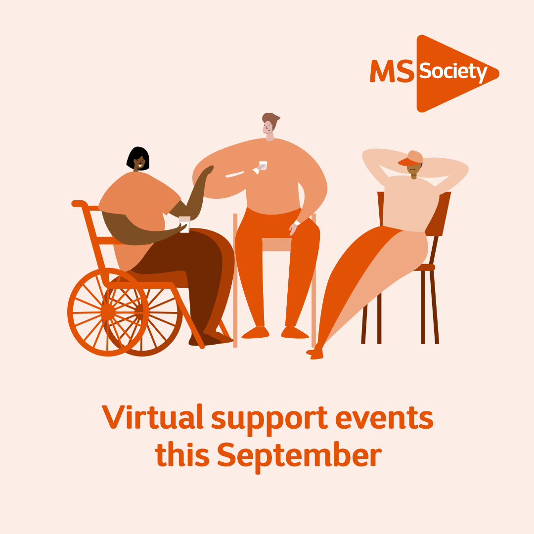 📣 We've got some great webinars coming up in September! 

What's Next? Newly diagnosed webinar:
📅 Wednesday 6 September 2023
⏰ 6:30pm

Pain and MS webinar:
📅 Thursday 21 September 2023
⏰ 6:30pm

Browse all our virtual support events and sign up today: mssoc.uk/47NK5w1