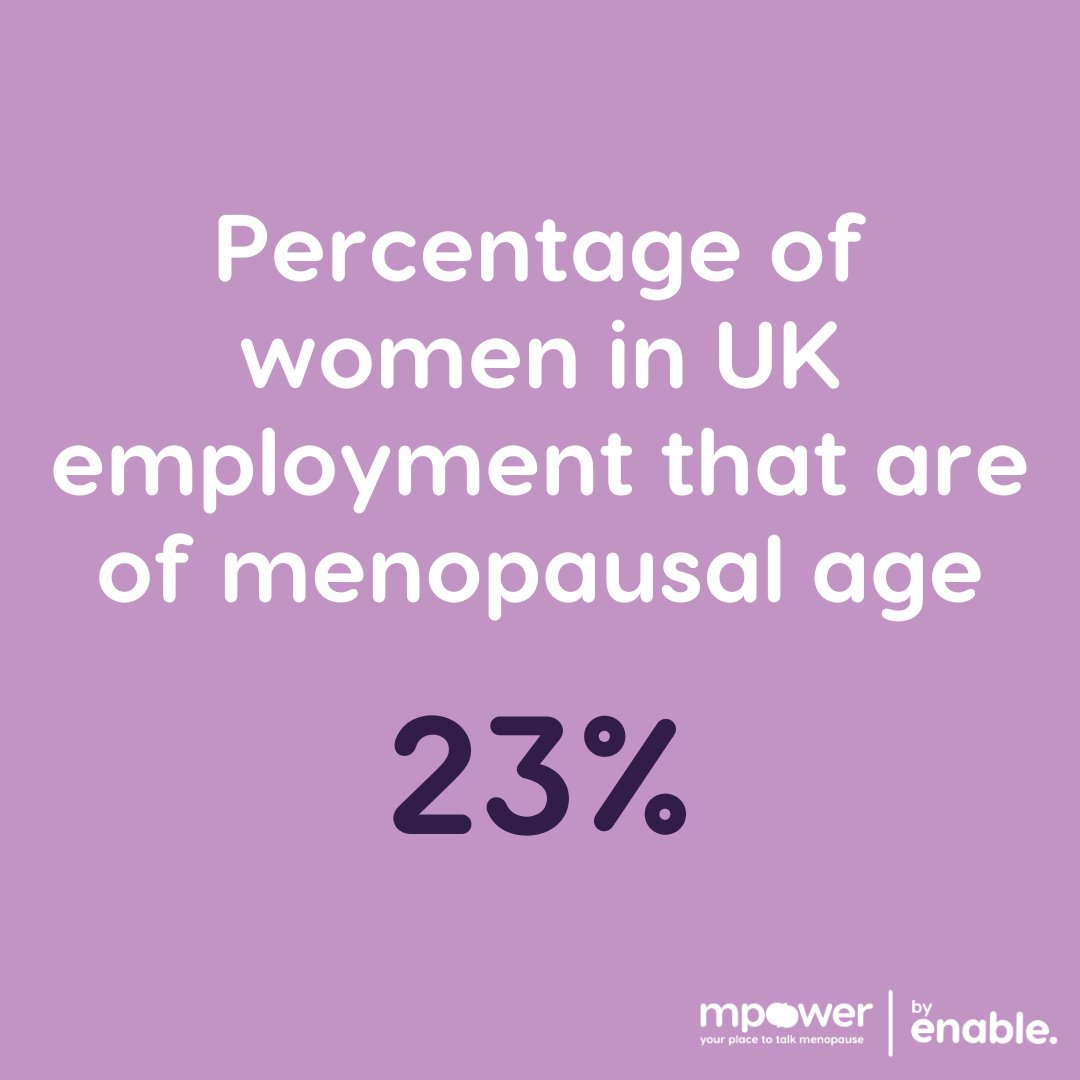 DID YOU KNOW? 23% of women in UK employment are of menopausal age! This highlights how important it is to understand the challenges faced by people experiencing menopause in the workplace. Talk to MPower by Enable to empower your workforce - mpowermenopause.org
#menopause