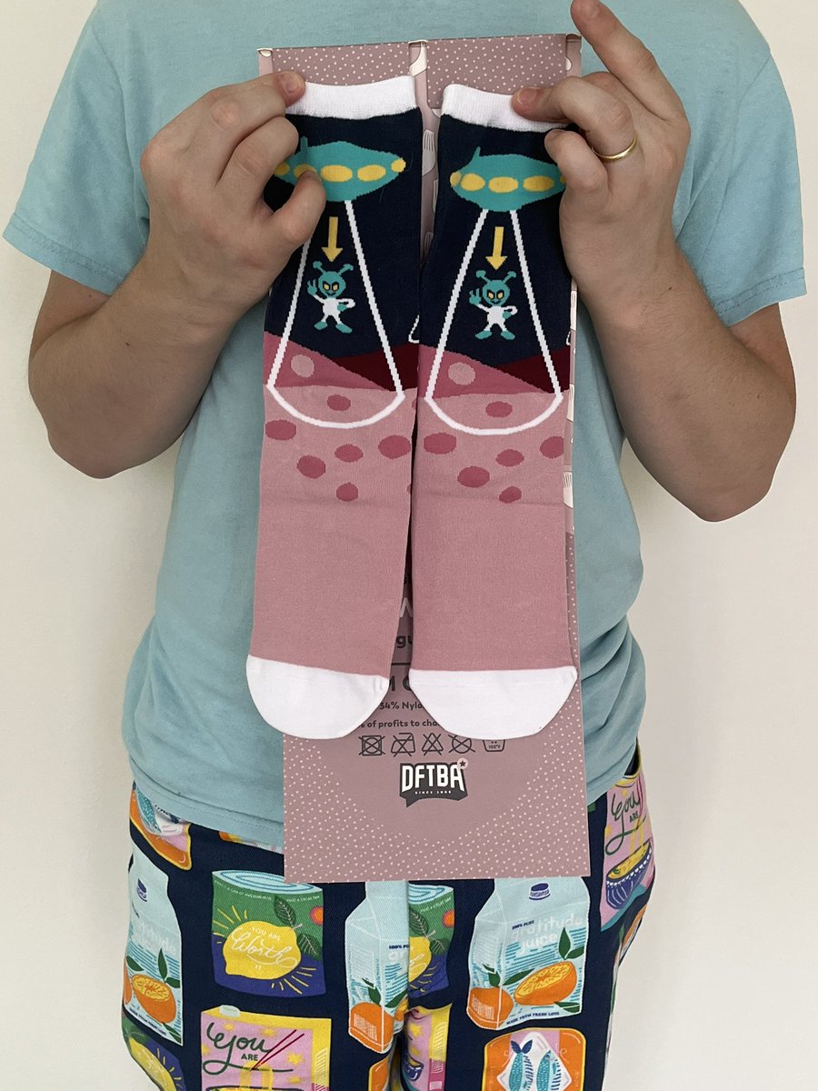 I got my husband a subscription to
<a href="/awes0mes0cks/">Awesome Socks Club</a> for Christmas, and his latest pair came today. The designs are brilliant, the socks fantastic quality, and it’s like mini-Christmas every time we get a pair. <a href="/hankgreen/">Hank Green</a> <a href="/DFTBArecords/">DFTBA Records</a>