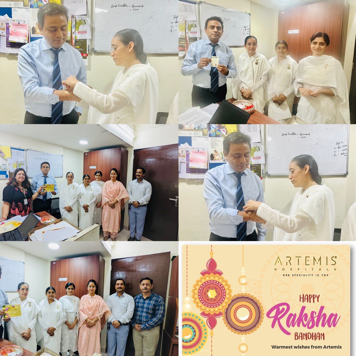 Happy Raksha Bandhan with Brahma Kumaris !

May this Raksha Bandhan bond bring you a healthier and happier life ahead. 
Happy Raksha Bandhan!

#happyrakshabandhan #ArtemisHospitals
#brahmakumaris #omshantiretreatcenter #rakhispecial #daffodilsbyartemis