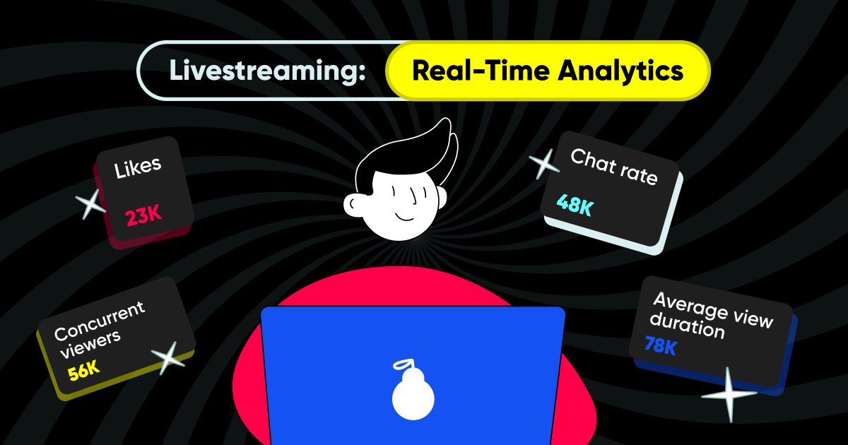 ✅Concurrent Viewers displays how many viewers watch your live stream. 
✅Likes showcase their reaction.
✅Chat Rate reveals chat activity.
✅Playbacks show how often viewers were interrupted.
✅ Average View Duration indicates how long your viewers stayed with your live stream.