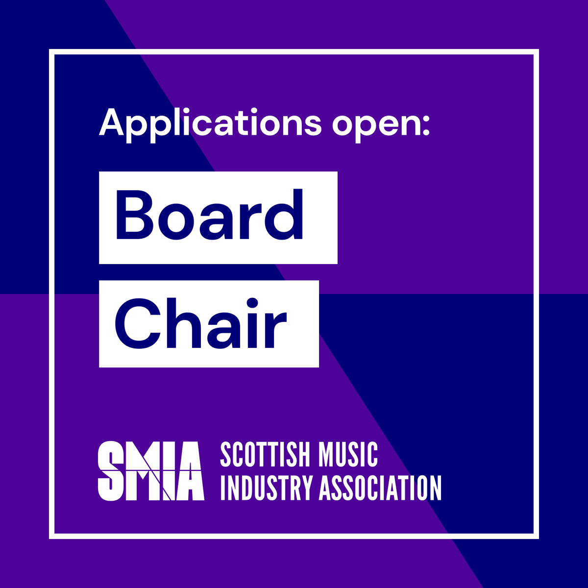 💡 OPPORTUNITY 💡 Applications are now open to become Chair of the Scottish Music Industry Association (SMIA). We're seeking a skilled music executive to lead our 15-strong Board and uplift Scotland's music sector. Deadline: 5pm Friday (15/09) 👇 bit.ly/3R3RUaL