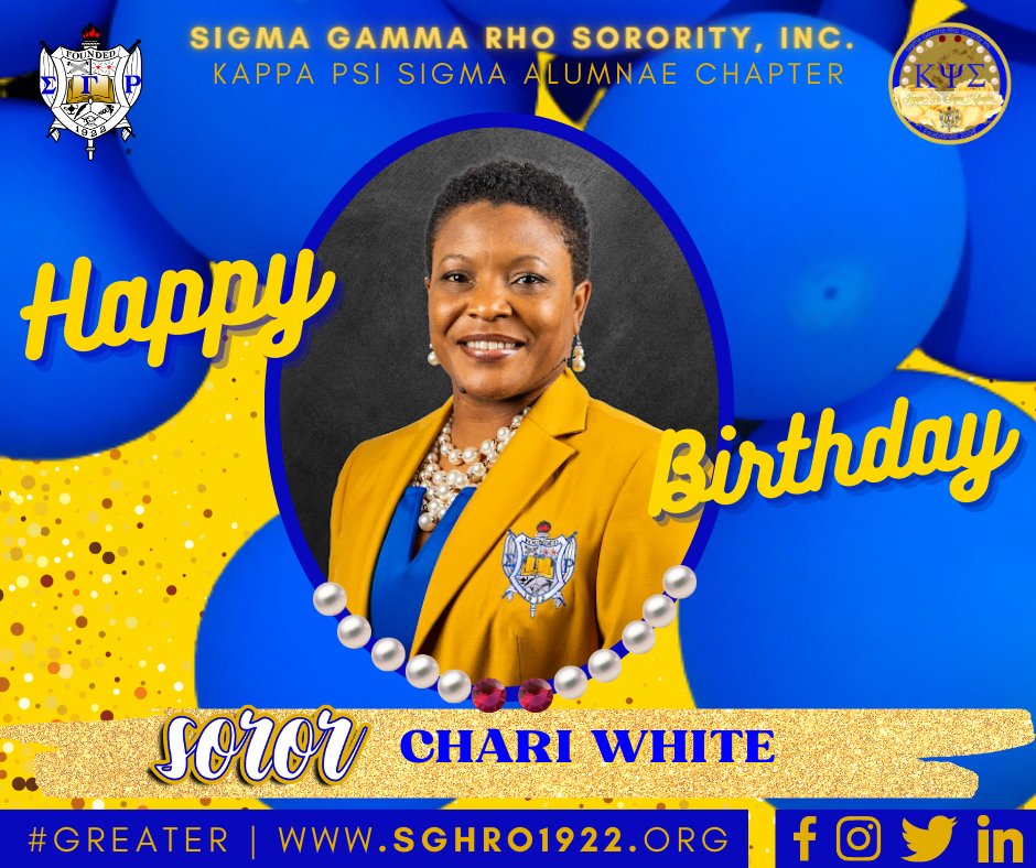 KPS_GradSGRho's tweet photo. #POODLEPAUSE
Let's take a moment and wish Soror Chari White💙💛 a #Rhoyalblueandgold birthday! #Greaterservice #SigmaShoutout #The RHOck #Ace #The10RubiesofLight #7thgeneration #KPS https://t.co/FoGv43MUto