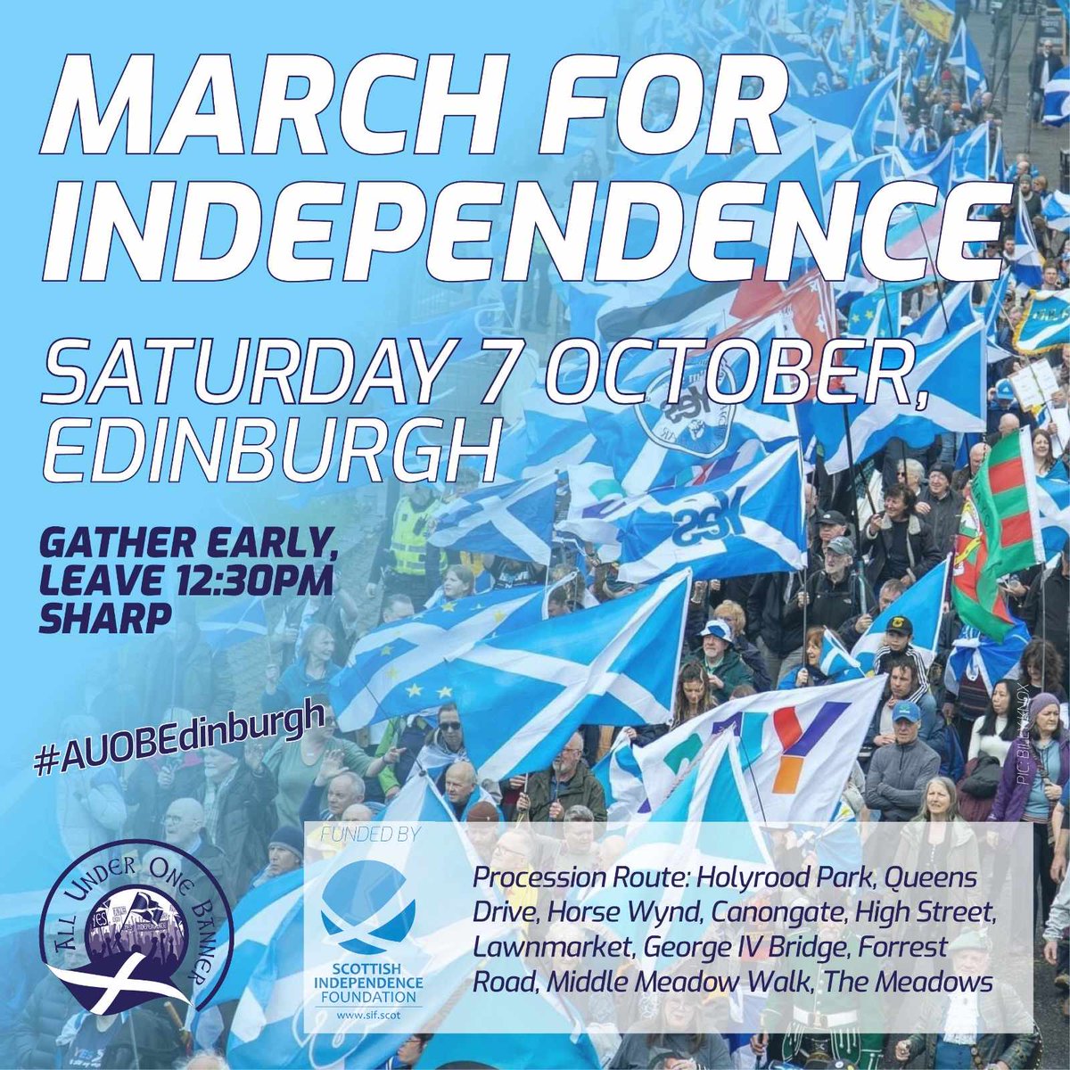Will you March for Independence at Edinburgh on Saturday 7 October? #AUOBEdinburgh 🏴󠁧󠁢󠁳󠁣󠁴󠁿
