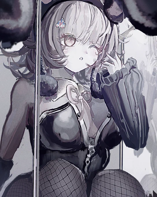 黒バニーフィギュアありがとう絵 