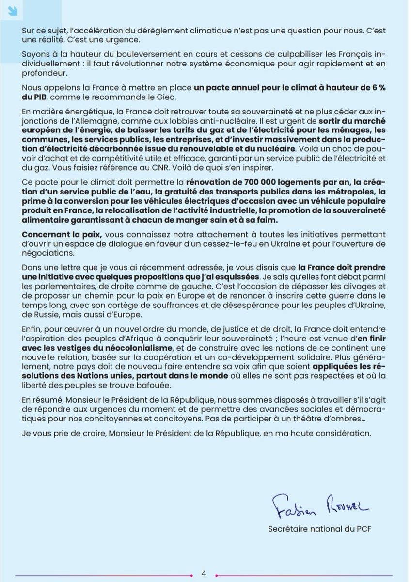 Nos priorités  pour les Français 

La lettre de @Fabien_Roussel  à @EmmanuelMacron 
👇
pcf.fr/nos_priorites_…

#PCF #Roussel 
#LesJoursHeureux