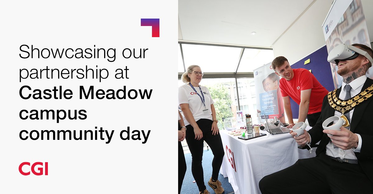 It was great to have @CouncillorDale Ashfield District Councillor visit us and our partners from the Digital and Technology Services team at @UniofNottingham during its Kings Meadow community day last month! Read more: bit.ly/3QMvs5W #ExperienceCGI #WeAreUoN