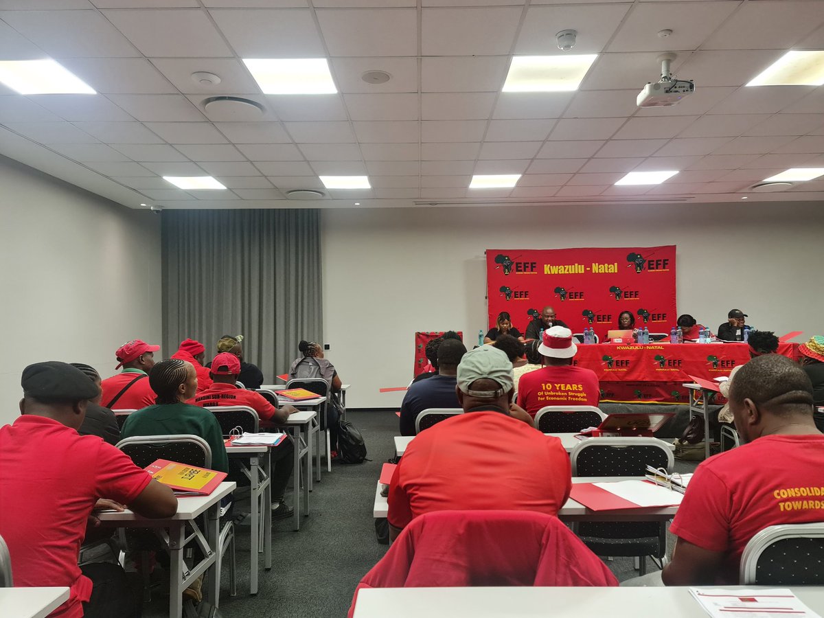 ♦️In Pictures ♦️ The 7th Provincial Command Team Meeting is currently in session at Onomo Hotel in Durban. We are oiling the machinery ahead of the 2024 General Elections. #RegisterToVoteEFF #Woza2024