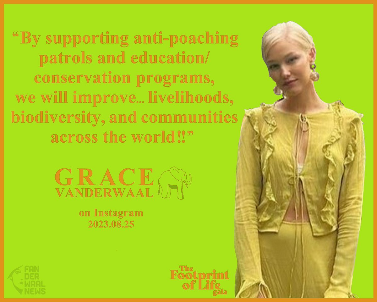 FANderWaalNews's tweet photo. #WednesdayWisdom โข 2023.08.25
@GraceVanderWaal on Instagram
๐ฆ๐ฟ
#FootprintOfLifeGala #AmyGreen #GreenVisionFoundation #SupportGraceVanderWaal #Boyfriends #ChooseKindness
https://t.co/VpqcwZS8Cn https://t.co/EKbPUswdhk