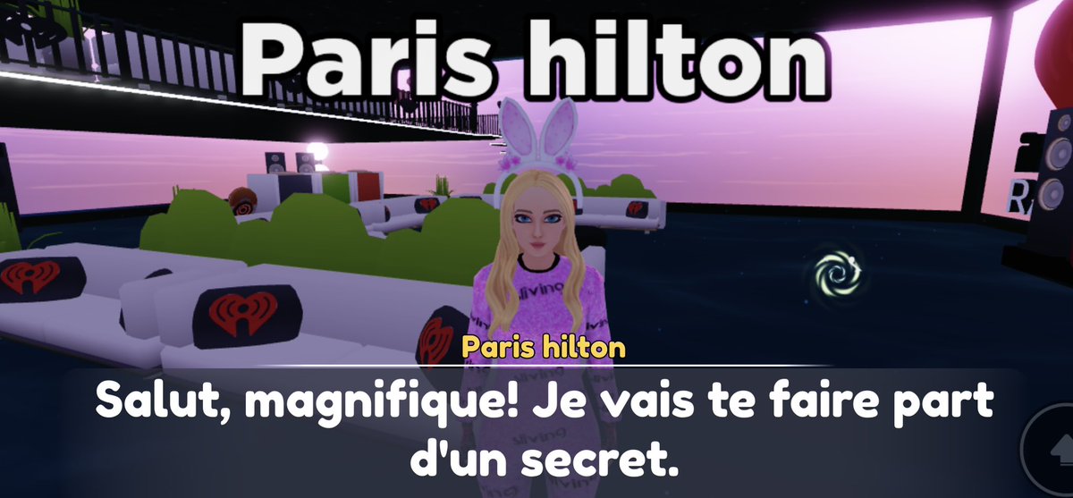 chainqueenverse's tweet image. Having a blast at the 11:11 club in my favorite outfit: Pink 🩷Sliving✨ bodysuit, white and pink bunny ears. Exploring the #Slivingland world by @ParisHilton in @Roblox . 🎉💖 #Metaverse #RobloxAdventures #ParisHilton #digitalfashion #robloxgame #robloxavatar #robloxavatar