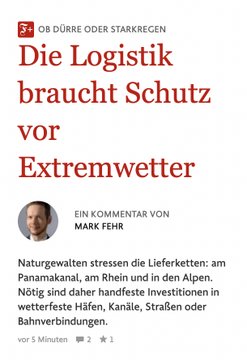 Es braucht noch so 🤏 viel. Dann fällt auch bei der FAZ der Groschen bezüglich Klimaschutz und wo es ein umdenken braucht