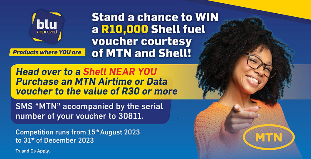 Y’ello Blu Family!😊💙

We’re halfway through the week which means we’re close to announcing yet another #FuelMyFriday winner. Do YOU want to be this week’s winner of a fuel voucher worth R10,000?

Let us tell you how:
1. Head over to a @Shell near you
2. Recharge with an @MTNza…
