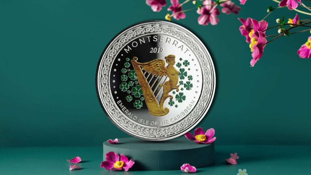 Bold_PM's tweet image. Watch the amazing proof of the 2019 Silver Montserrat Emerald Isle Coin, which features vivid colorful details, to admire its beauty.

#EmeraldIsleCoin #SilverProof #Montserrat2019 #CoinCollecting #VibrantColors #NumismaticGems #PreciousMetals #BOLDPreciousMetals