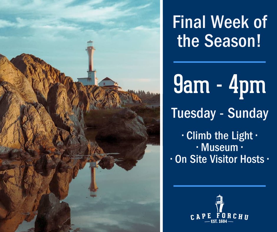 This will be the final week of the season for Climb the Light, our free museum, and on-site visitor hosts.

Our last day is September 24th, so make sure to come on out to Climb the Light and get a warm welcome from our staff!

The grounds and trail will remain open😄
