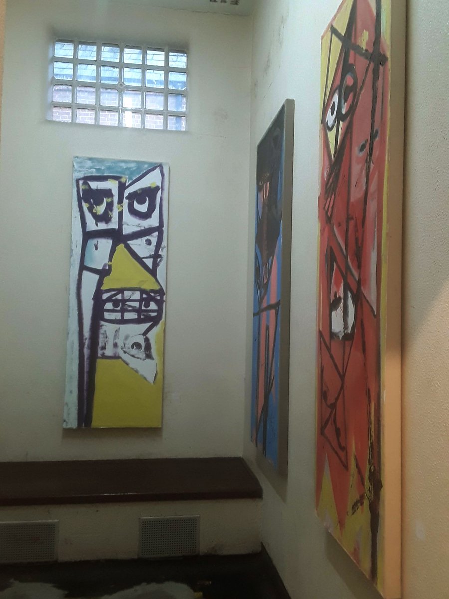 LondonersLondon's tweet photo. My 41st #PaulAtherton's #ALondonersLIfe2 - Londoners know any space can be art Gallery. Visiting @KoppelProject #BeyondConfinement Exhibition in former Police Cells in Hampstead Police Station #thekoppelprojectstation last week. This work @mcdonald_Art. #LetsGuide #UniquelyLondon https://t.co/n2bpt4r7vS