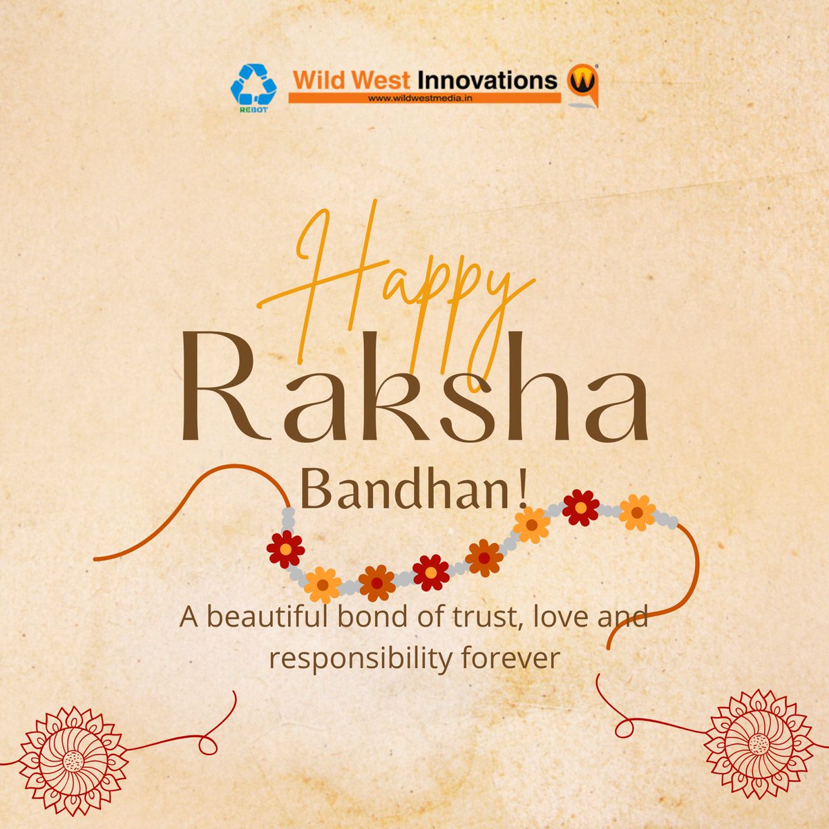 RebotWWM's tweet photo. Wishing everyone a very happy Raksha Bandhan!
May the bond between siblings be strong and unbreakable. #HappyRakshaBandhan https://t.co/Rl6EMJEv9c