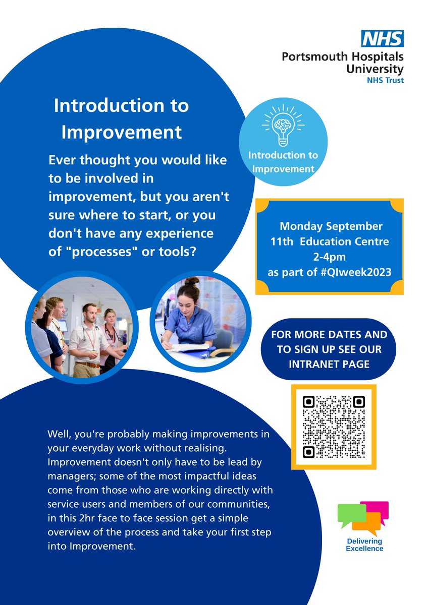 @PHU_Improvement (@phu_improvement) on Twitter photo Something New! A training session for staff at PHU, called Introduction to Improvement.
Monday 11th September 2-4pm & Wednesday 13th September 2-4pm
To sign up or for more dates see our Intranet Page. rb.gy/18fjs
<a href="/PHU_NHS/">Portsmouth Hospitals University NHST</a> @LizRix_PHU #PHUImprovement #ProudtobePHU Something New! A training session for staff at PHU, called Introduction to Improvement.
Monday 11th September 2-4pm & Wednesday 13th September 2-4pm
To sign up or for more dates see our Intranet Page. rb.gy/18fjs
<a href="/PHU_NHS/">Portsmouth Hospitals University NHST</a> @LizRix_PHU #PHUImprovement #ProudtobePHU