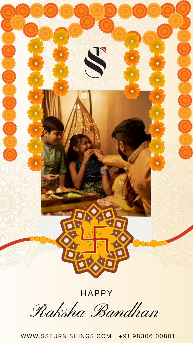 SSFurnishings's tweet photo. 🎉Celebrate the Bond of Sibling Love - Happy Rakhi!🎊
https://t.co/10nNOHCKE1
May your Rakhi be filled with joy, warmth, and the promise of a lifelong bond.🌟

#SSFurnishings #SSF #HappyRakhi #SiblingLove #Festive #Traditional #CherishTheBond #Curtains #HomeDecor #HomeImprovement https://t.co/jDxfSsH19C